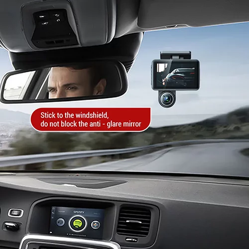 دوربین ثبت وقایع خودرو دو لنزه Full HD 1080PDual-lens Full HD 1080P car dash cam - Image 7