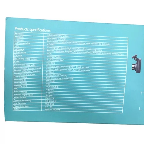 دوربین ثبت وقایع خودرو دو لنزه Full HD 1080PDual-lens Full HD 1080P car dash cam - Image 3