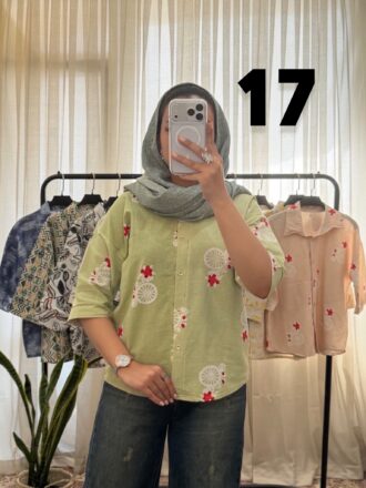 مانتو شومیز لینن زنانه - Image 50
