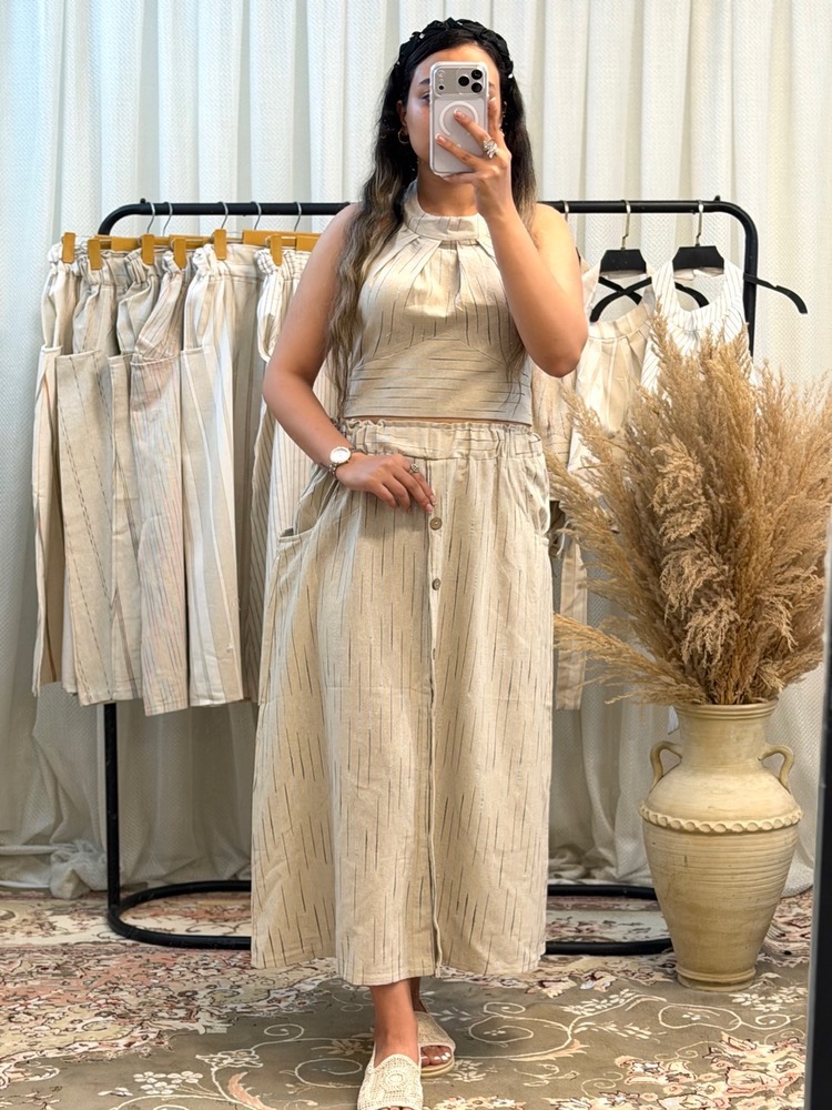 ست کراپ و دامن بلند زنانه - Image 19