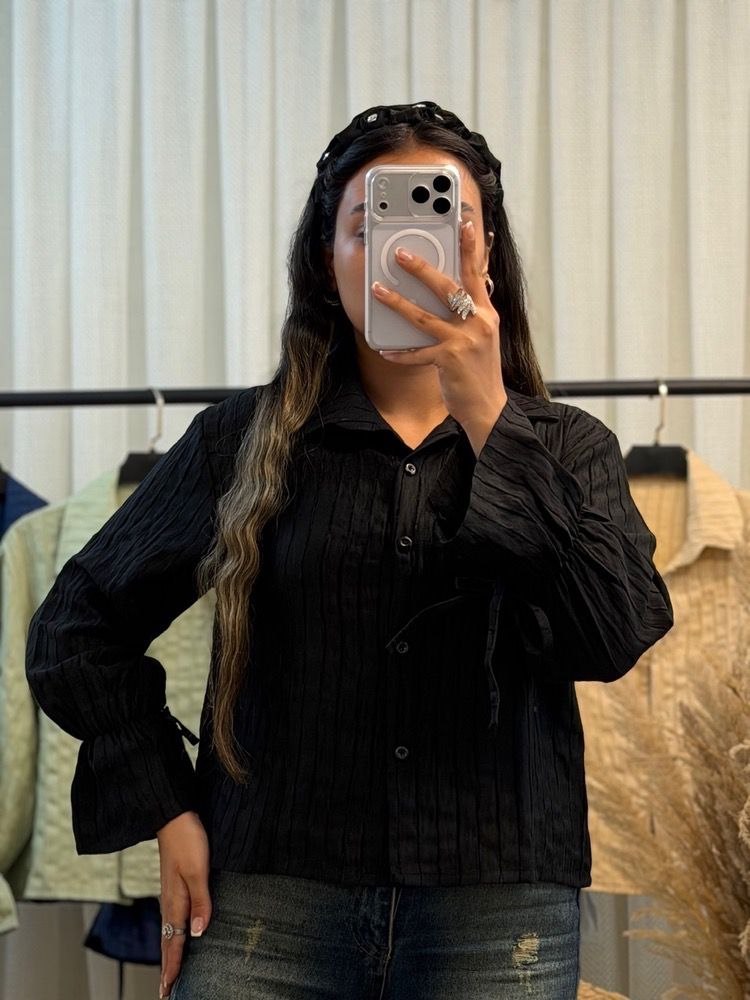 شومیز آستین بند دار زنانه - Image 19