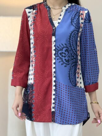 شومیز کرپ ترمه زنانه - Image 2