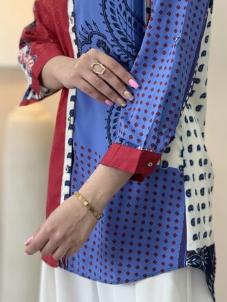 شومیز کرپ ترمه زنانه - Image 8