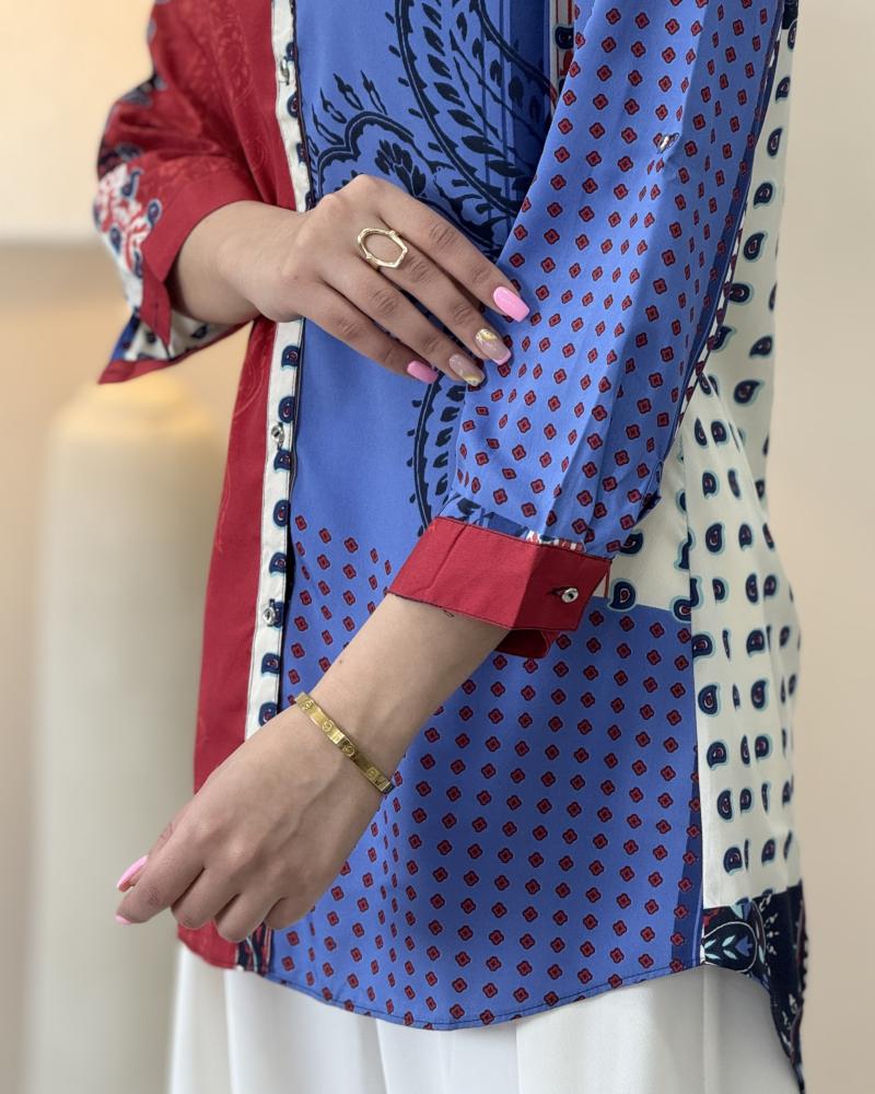 شومیز کرپ ترمه زنانه - Image 7