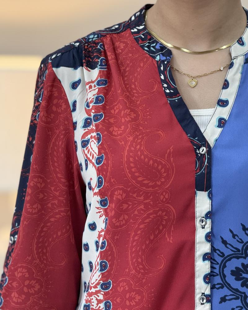 شومیز کرپ ترمه زنانه - Image 5